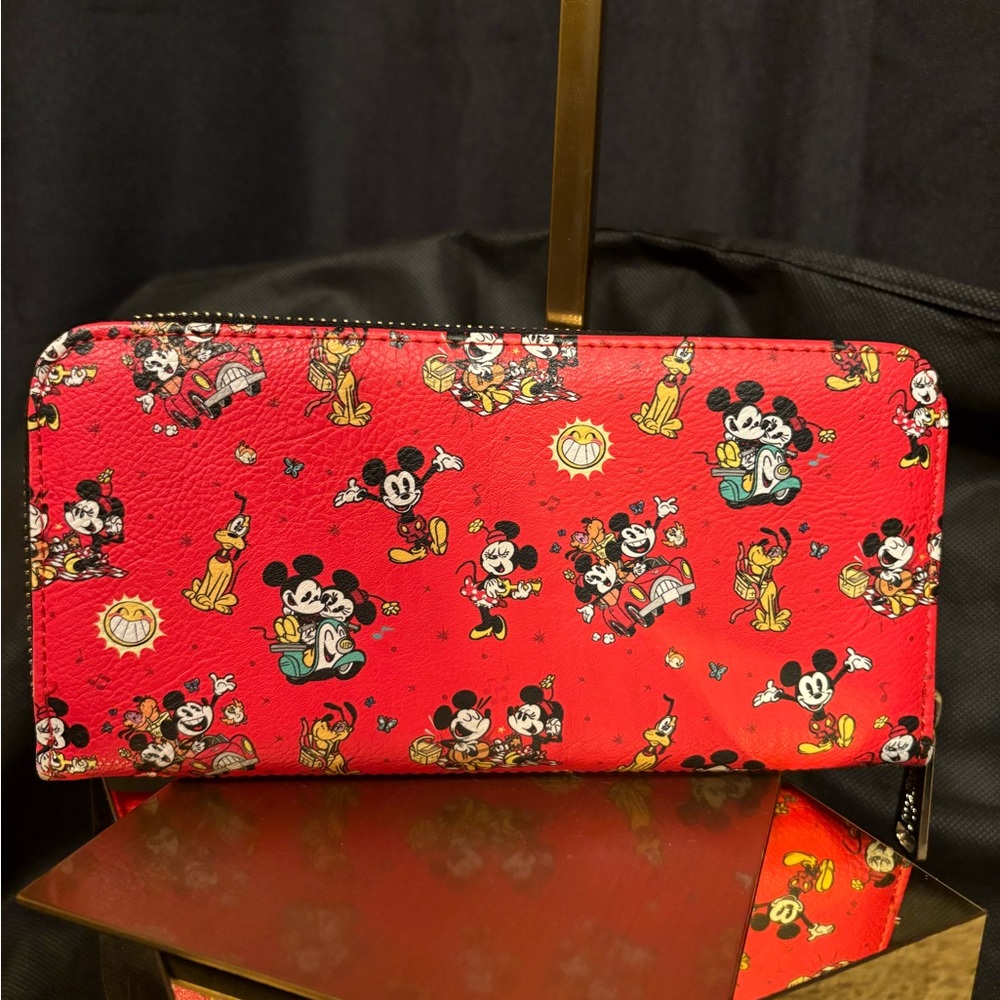Loungefly Disney Parks Mickey and Minnie’s Runaway Railway Zip-Around Wallet - Picture 5 of 16